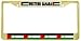 Western Sahara Flag Gold Tone Metal License Plate Frame Holder