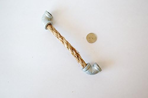 Medium Rope Drawer Pulls - Right Galvanized Ends
