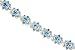Delicately Handcrafted 10.00 carats total weight Oval & Round Cut Swiss Blue Topaz Gemstone Bracelet in Sterling Silver