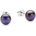 Valero Pearls Valero Classics Damen-Ohrstecker 925 Sterlingsilber S��wasser-Zuchtperlen dunkelblau ca. 7,0-7,5 mm  178850