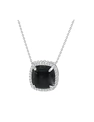 Smooth Cab Cubic Zirconia Pendant Necklace, 18"