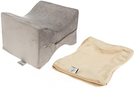 Memory Foam Knee Pillow with EXTRA cover by Med Sound Products - Leg Pillow Reduces Lower Back Pain - Get Rid of Your Pain &amp; Start Sleeping Soundly!