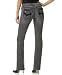 Apparel : Nine West Jeans Bleecker Boot-Cut Jeans with Pocket Embroidery, Grey Wash