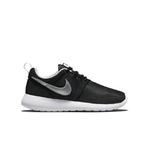 Nike Gradeschool RosheRun (GS) BLACK/WHITE/WHITE/METALLIC SILVER 599728-007 2