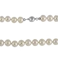 Bella Donna Damen Perlenkette 925/000 Silber S��wasser-Zuchtperlen wei� 9,0 - 9,5 mm 45 cm 635531