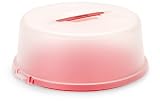 Emsa - 504917 - Basic - Cloche Alimentaire - Rouge Translucide / Translucide - Diamètre: 33 cm