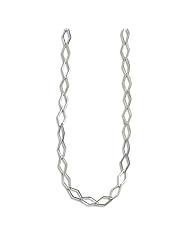 Sterling Silver 18 Inch Diamond Shape Link Necklace