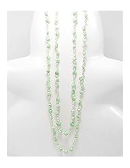Light Green (Dyed) Japanese silk cord Fresh Water Pearl Necklace