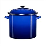 Le Creuset Enamel-on-Steel 12-Quart Covered Stockpot, Cobalt Blue