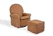 Shermag Round Back Upholstered Glider/Rocker Chair w/Recline