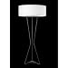Estiluz P-2819/P-2818BF Testa Floor Lamp Width: 33.5, Finish / Shade Finish: White / Black, Bulb Type: Incandescent