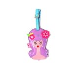 Fashion Girl Luggage Tag - Lilac - fluff Design