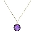 Gold-Over-Silver Amethyst Cushion Pendant - 18"
