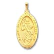 24in Gold-plated Large Oval St. Christopher Medal Necklace