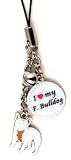 French Bulldog Dog Cell Phone Charm