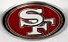 San Francisco 49ers Enamel Pewter Buckle, NFL Football Buckle