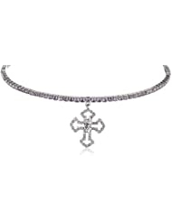 Steve Madden Cross Choker Necklace, 13"