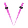 Acrylic Glitter Taper - Purple - 6G - Sold as a Pair