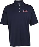 Atlanta Braves Exceed Desert Dry Navy Polo Shirt