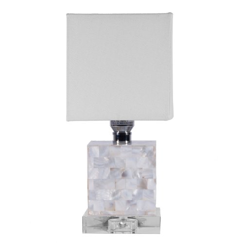 Regina Andrew Mini Mother of Pearl Cube Table Lamp