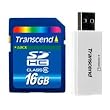 Transcend 16GB SDHC CARD (SD 2.0 SPD CLASS 6) with Compact Card Reader