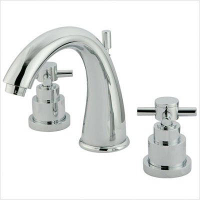 Tampa Widespread Bathroom Faucet with Elinvar Cross Handles Finish: Satin Nickel