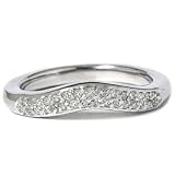 Ladies Ring .20ct Gorgeous Pave Diamond Wedding Band Enhancer 14K White Gold