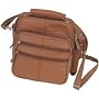 Roma Genuine Leather Brown Organizer Bag Handbag Purse