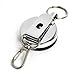 Cosmos ® (C+D) 2 PCS Silver Color metal retractable Reel with Belt Clip, Belt Loop Clasp & Key Ring for Key/ID Badge/Nurse with Cosmos Fastening Strap