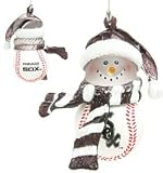 Chicago White Sox MLB Striped Acrylic Snowman Ornament (3)