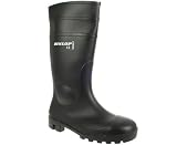 Dunlop Mens Black Round Toe Safety Rubber Wellington Boots