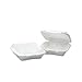 Boardwalk 0107 White Color, Medium 1 Compartment Snap-it Foam Hinged Carryout Container (Case of 200)