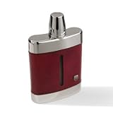 Burgundy Leather 150 ml Hip Flask With Window and Shot Glass by Beier Lederwaren