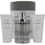 EAU DE CARTIER by Cartier Gift Set for Men and Women: EDT SPRAY 3.4 OZ & BODY LOTION 1.6 OZ & ALL OVER SHAMPOO 1.6 OZ