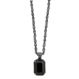 Buy Bonne Nuit Emerald Cut Pendant Necklace by 1928 Boutique