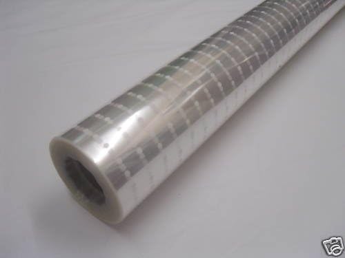 15m x 80cm Roll White Dot Print on Clear Cellophane Wrap. Florist Quality Cel...