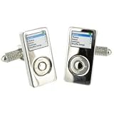 Mens Designer Fashion Cufflinks - Music Centre Ipod Style - For the Music Lover