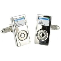 Mens Designer Fashion Cufflinks - Music Centre Ipod Style - For the Music Lover