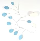 Atomic Mobiles Pearl Blue Hanging Art Mobile - Calder Inspired!