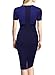 Miusol Women's Official Scoop Neck Optical Illusion Short Sleeve Business Midi Dress