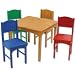 Toys : Nantucket Honey, Table & Four Primary Chairs, by Kidkraft