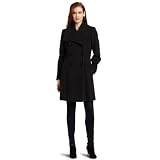 Larry Levine Women's Double Breasted Wool Coat