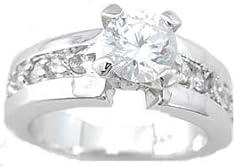 925 Sterling Silver Channel-Set CZ Ring- SIZE 9