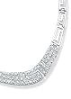 Greek key style with clear CZ Solid Sterling Silver Necklace