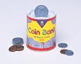 COIN BANK WITH PLASTIC COINS