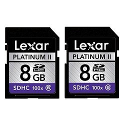 Lexar Platinum II 8 GB 100x SD/SDHC 2-Pack (LSD8GBBSBNA1002)