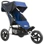 Q-Series Single Stroller with 12 inch Mag Wheels Color: Navy