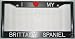 Black Plastic I Love My Brittany Spaniel Frame