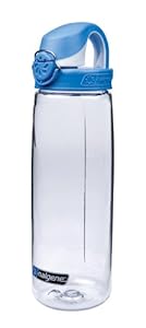 Nalgene On The Fly Water Bottle (Clear with Blue/White Cap)