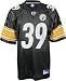 Willie Parker Jersey: Reebok Black Replica #39 Pittsburgh Steelers Jersey - Large